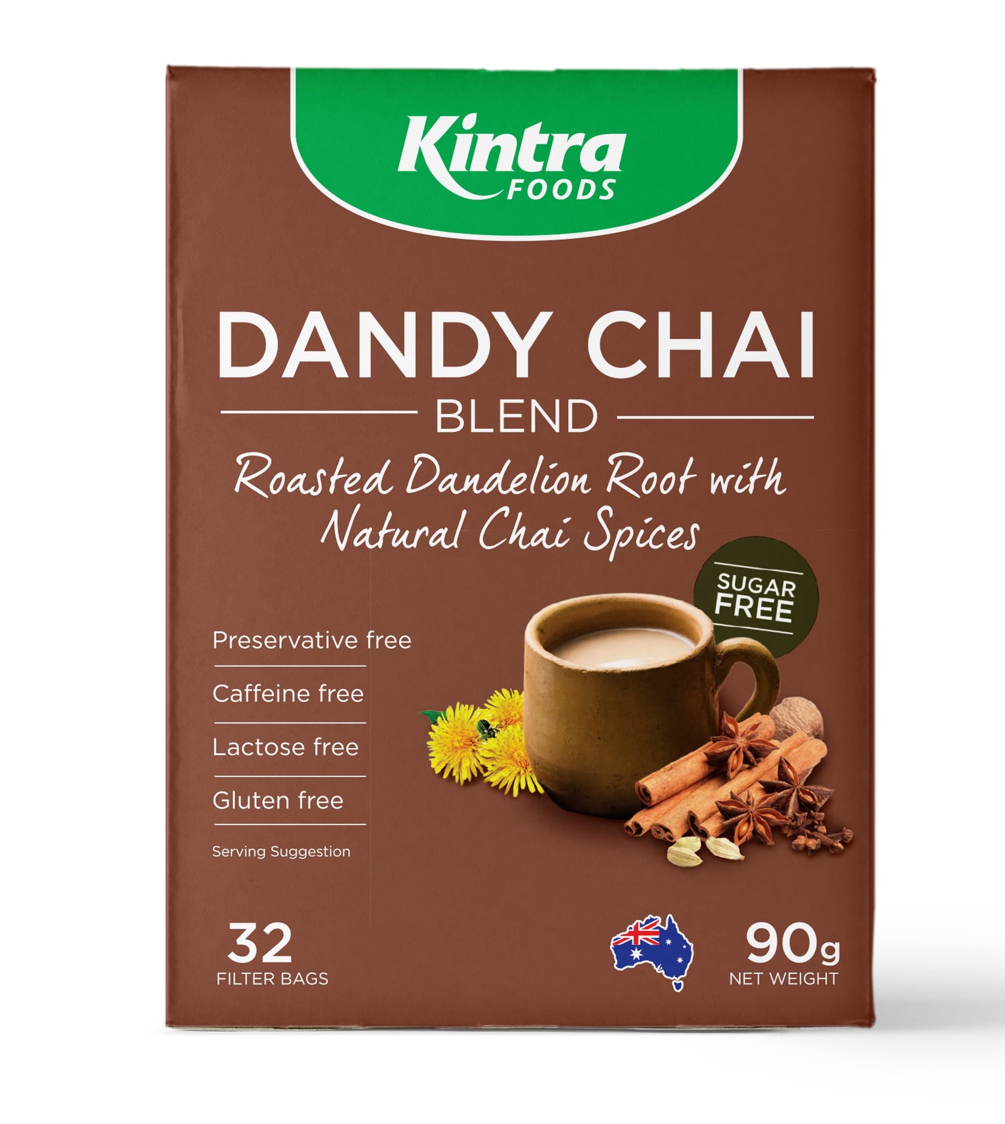 Kintra Foods Dandelion Chai Blend Roasted x 32 Tea Bags