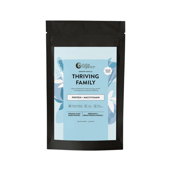 Nutra Organics Organic Thriving Family Protein (Protein + Multivitamin) Smooth Vanilla 1kg