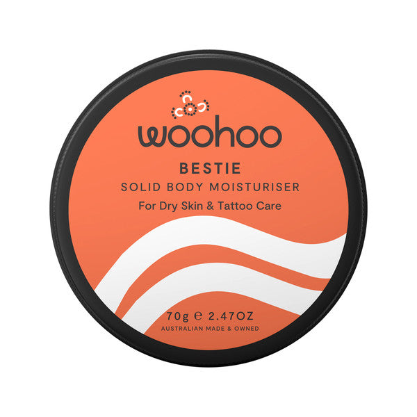 Woohoo Bestie Solid Body Moisturiser (for Dry Skin & Tattoo Care) 70g