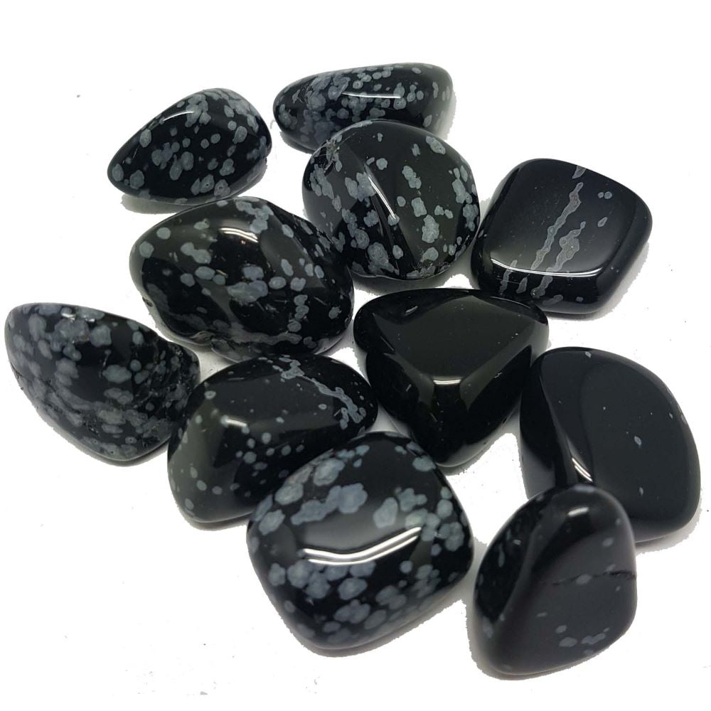 TUMBLE STONES - Obsidian Snowflake 1 stone
