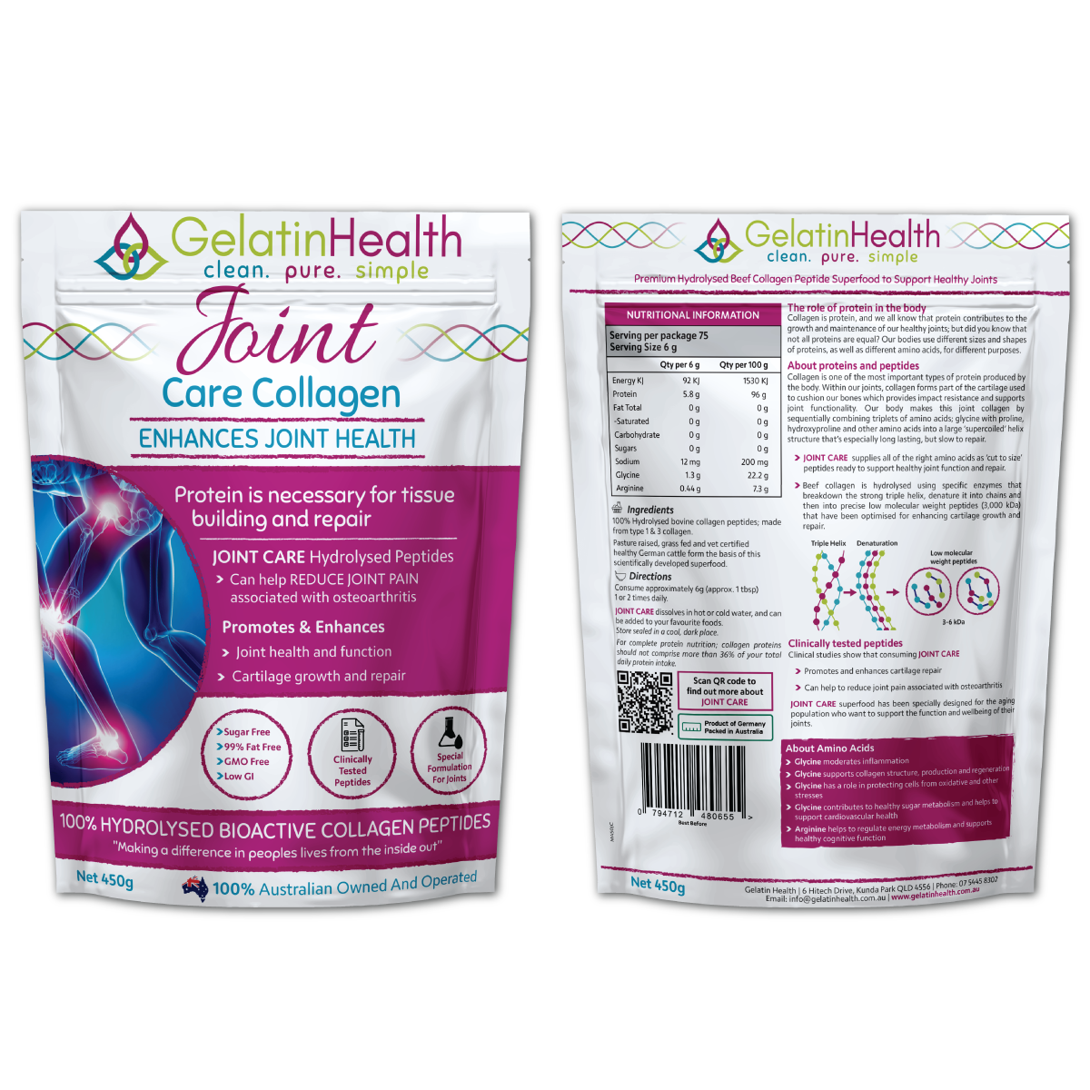 Gelatin Health Joints Collagen - 450g