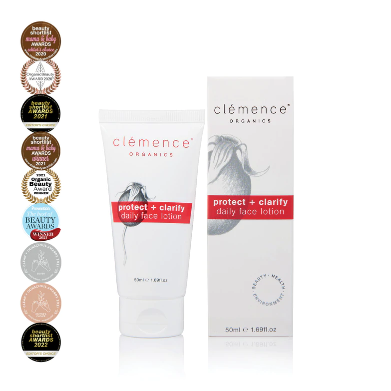 Clemence Organics PROTECT + CLARIFY DAILY FACE LOTION SPF15 50ml