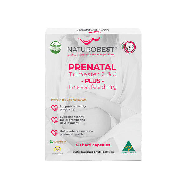 NaturoBest Prenatal Trimester 2 &3 Plus Breastfeeding 60c