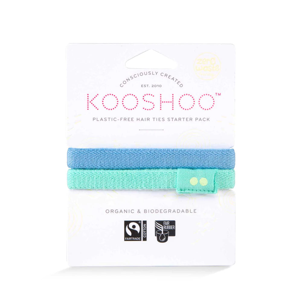 Kooshoo Plastic-free Hair Ties South Pacific 2pk