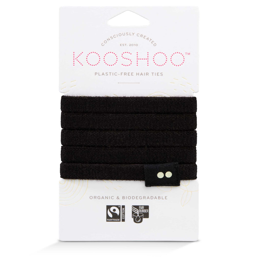 Kooshoo Plastic-free Hair Ties black 5pk