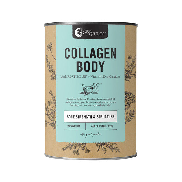 Nutra Organics Collagen Body with Fortibone + Vitamin D & Calcium Unflavoured 450g
