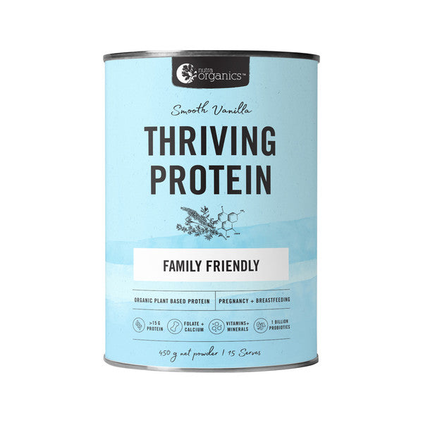 Nutra Organics Thriving Family Protein Smooth Vanilla 450g