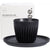 HUSKEE Reusable Espresso Set  Charcoal 3oz 2xCup & Saucer 2x88ml