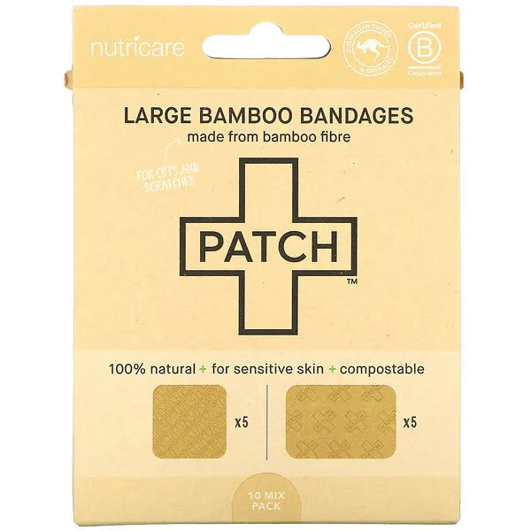 PATCH Adhesive Large Bamboo Bandages  Natural - Cuts & Scratches